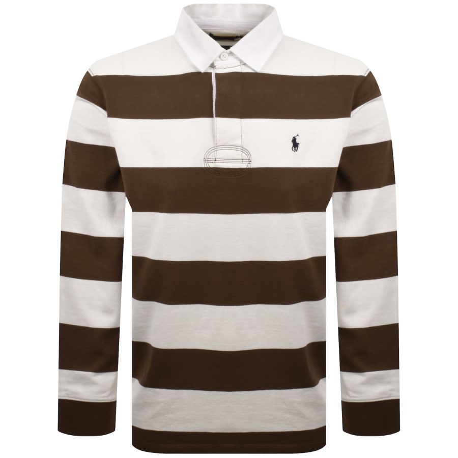 Ralph Lauren Rugby Polo T Shirt Brown | Mainline Menswear us